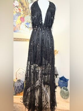 Selfie Leslie | Dresses | Selfie Leslie Italia Azure Pleat Bodice Halterneck  Maxi Dress Light Blue | Poshmark